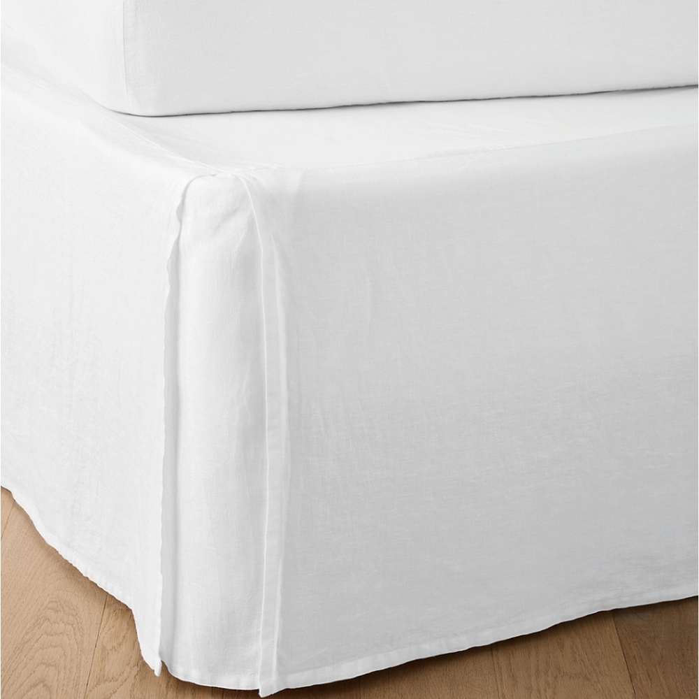 Garnet Hill Relaxed Linen Bedskirt King 14" Drop PRICE FIRM